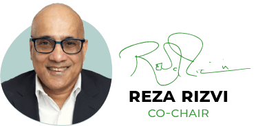 Reza Rizvi Co Chair signature and photo